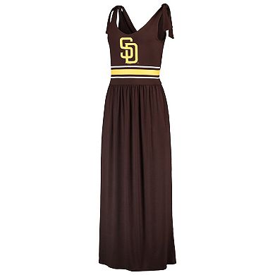 Women's G-III 4Her by Carl Banks Brown San Diego Padres Game Over Maxi Dress