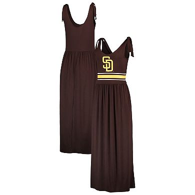 Women's G-III 4Her by Carl Banks Brown San Diego Padres Game Over Maxi Dress