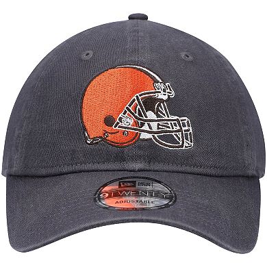 Men's New Era Graphite Cleveland Browns Icon Core Classic 2.0 9TWENTY Adjustable Hat