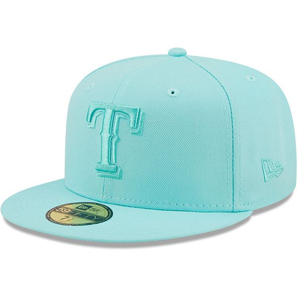 Men's New Era Turquoise Texas Rangers Icon Color Pack 59FIFTY Fitted Hat