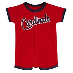 MLB St. Louis Cardinals Boys' White Pinstripe Pullover Jersey - XS
