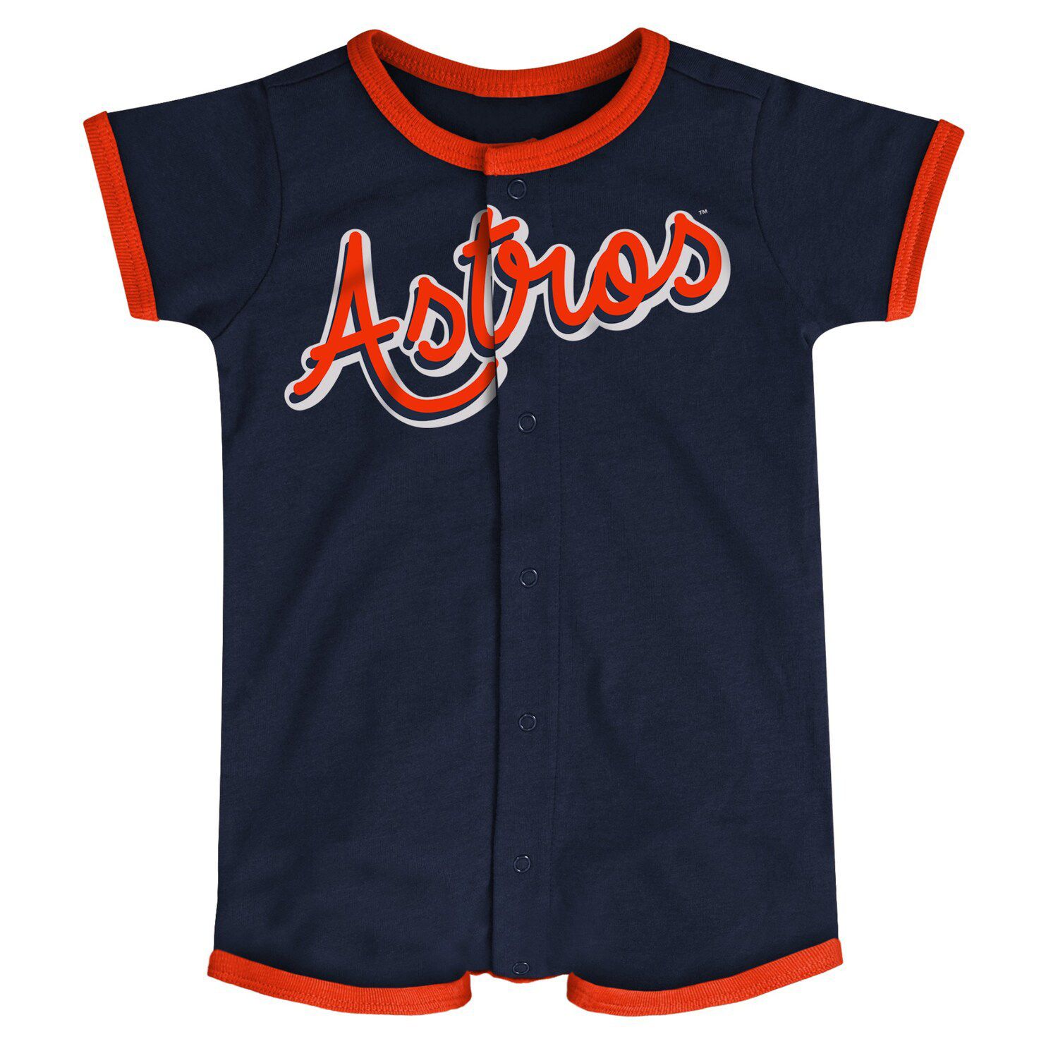 Newborn & Infant Houston Astros Navy/Orange/Heathered Gray Game Time Three-Piece Bodysuit Set