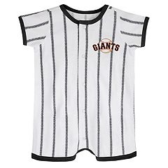 Newborn & Infant Black San Francisco Giants Stripe Power Hitter Romper