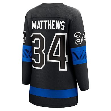 Women's Fanatics Branded Auston Matthews Black Toronto Maple Leafs Alternate Premier Breakaway Reversible Player Jersey