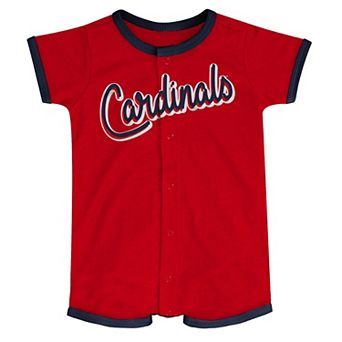 Newborn & Infant Red St. Louis Cardinals Stripe Power Hitter Romper