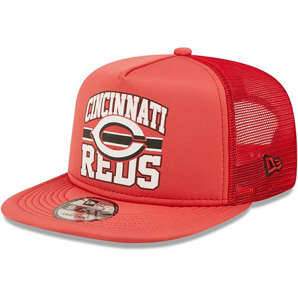 Men's New Era Red/White Cincinnati Reds Base Trucker 9FIFTY Snapback Hat