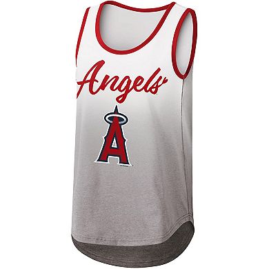 Women's G-III 4Her by Carl Banks White Los Angeles Angels Logo Opening Day Tank Top