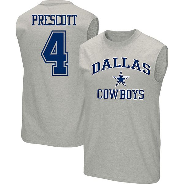 Men's Dak Prescott Oatmeal Dallas Cowboys Big & Tall Player Name