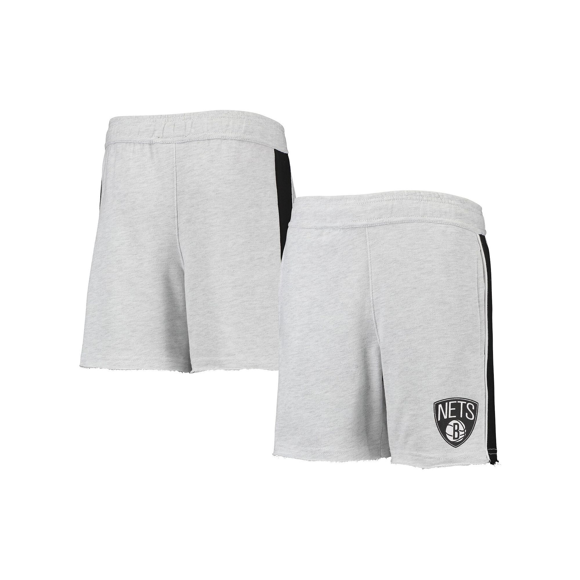 Youth Heathered Gray Brooklyn Nets Wingback Shorts, Boys, Size: YTH Large,