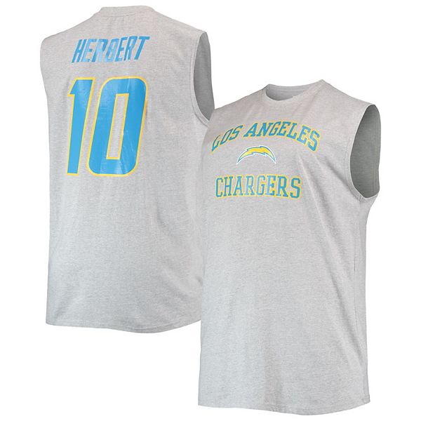 Justin Herbert Los Angeles Chargers Youth Fast Track V-Neck Tank Top - Navy