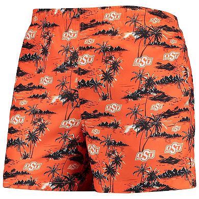 Men's FOCO Orange Oklahoma State Cowboys Island Palm Swim Trunks