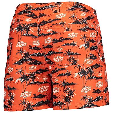 Men's FOCO Orange Oklahoma State Cowboys Island Palm Swim Trunks