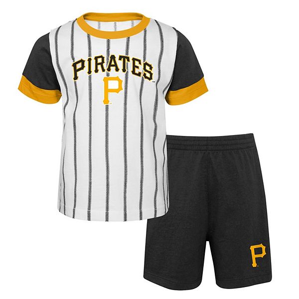 Infant Black/Gold Pittsburgh Pirates Position Player T-Shirt & Shorts Set