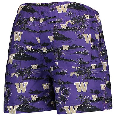 Men's FOCO Purple Washington Huskies Island Palm Swim Trunks