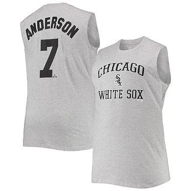 Men's Tim Anderson Heathered Gray Chicago White Sox Big & Tall Muscle Tank Top
