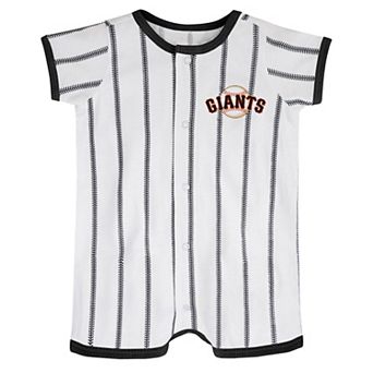 Infant White San Francisco Giants Pinstripe Power Hitter Romper