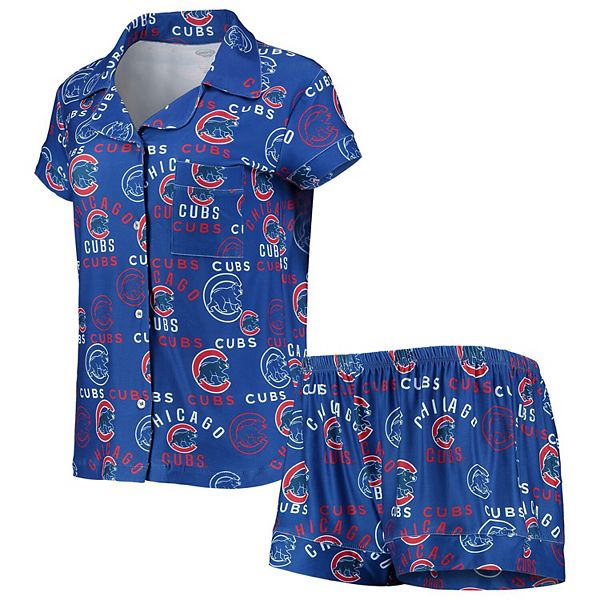 Lids Chicago Cubs Youth Allover Print Long Sleeve T-Shirt & Pants Sleep Set  - Royal