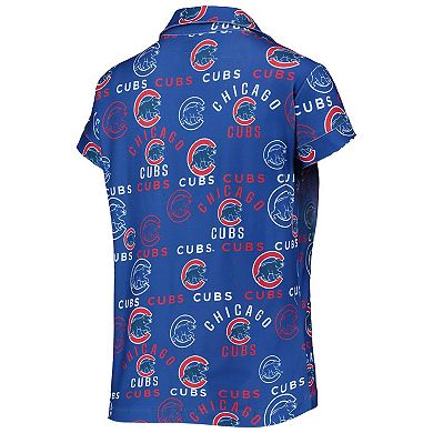 Women's Concepts Sport Royal Chicago Cubs Flagship Allover Print Top & Shorts Sleep Set