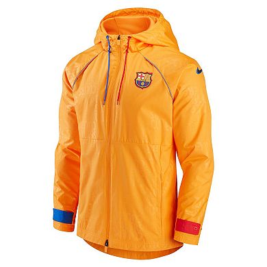 Men's Nike Orange Barcelona All-Weather Full-Zip Jacket