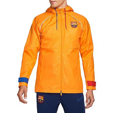 Men's Nike Orange Barcelona All-Weather Full-Zip Jacket