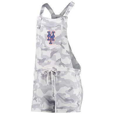 Women's Concepts Sport Gray New York Mets Camo Romper Overalls