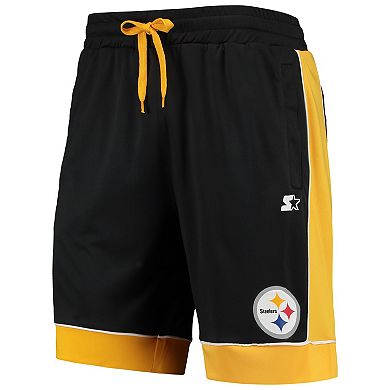 Men's Starter Black/Gold Pittsburgh Steelers Fan Favorite Fashion Shorts