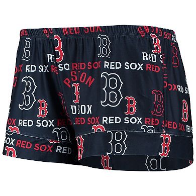 Women's Concepts Sport Navy Boston Red Sox Flagship Allover Print Top & Shorts Sleep Set