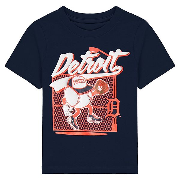 Detroit Tigers Youth Navy Classic Logo T-Shirt