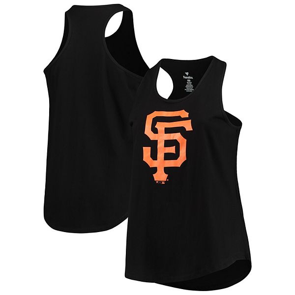 San Francisco Giants Women's Plus Size Scoop Neck Racerback Tank Top - Black