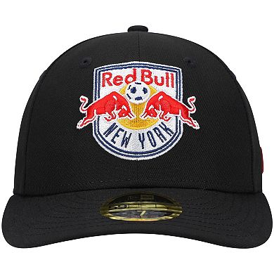 Men's New Era Black New York Red Bulls Primary Logo Low Profile 59FIFTY Fitted Hat