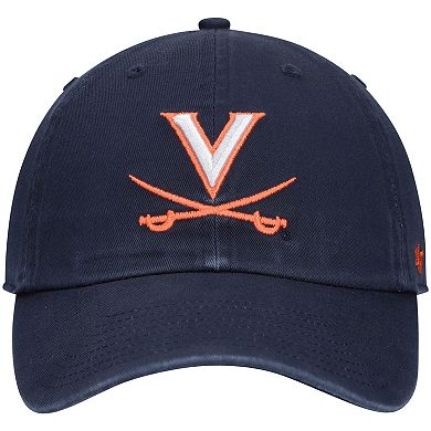 Men's '47 Navy Virginia Cavaliers Clean Up Logo Adjustable Hat