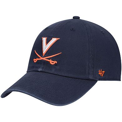 Men's '47 Navy Virginia Cavaliers Clean Up Logo Adjustable Hat