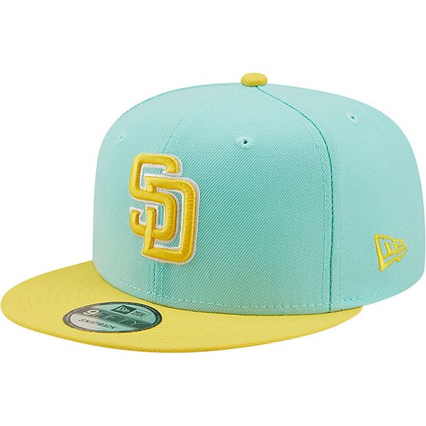 New Era Men's New Era White/Light Blue San Diego Padres Spring Basic  Two-Tone 9FIFTY Snapback Hat