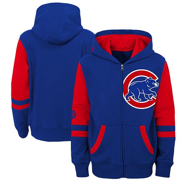 Youth Chicago Cubs Royal Stadium Color-Block Full-Zip Hoodie