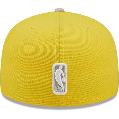 Men's New Era Yellow/Gray Philadelphia 76ers Color Pack 59FIFTY Fitted Hat