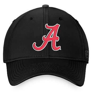 Men's Top of the World Black Alabama Crimson Tide Reflex Logo Flex Hat