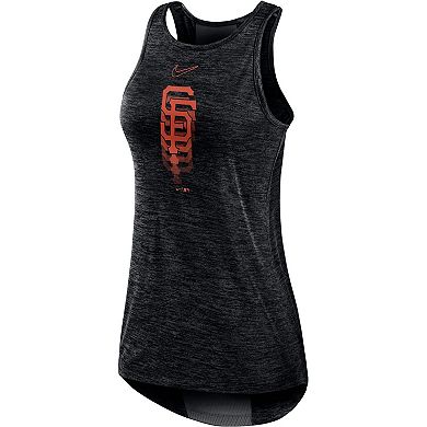 Women's Nike Black San Francisco Giants Logo Fade High Neck Performance Tank Top