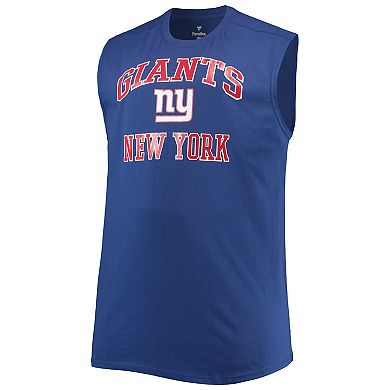 Men's Royal New York Giants Big & Tall Muscle Tank Top