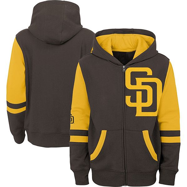 SAN DIEGO PADRES CLASSIC CHENILLE DK FZ PO HOODIE (BROWN) – Pro Standard