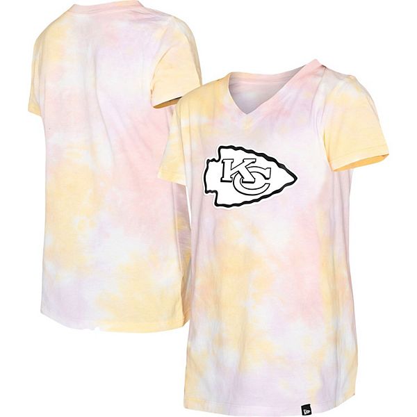 Apparel Girl's Cincinnati Reds Tie Dye V-Neck T-Shirt