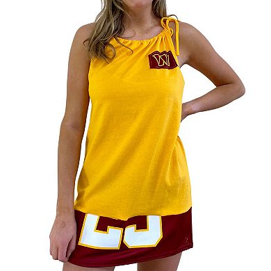Women's Refried Apparel Gold Washington Commanders Sleeveless Tank Top Dress