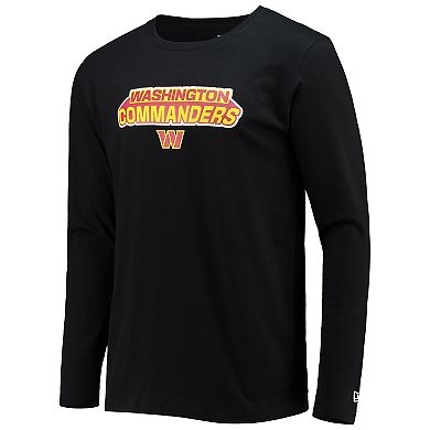 Men's New Era Black Washington Commanders Long Sleeve T-Shirt