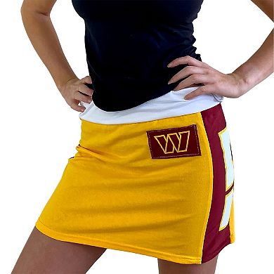 Women's Refried Apparel Gold Washington Commanders Mini Skirt