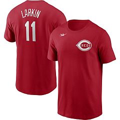 Youth Mitchell & Ness Barry Larkin Red Cincinnati Reds Cooperstown  Collection Mesh Batting Practice Jersey 