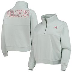 Men's Atlanta Braves Navy/Red Big & Tall Split Body Anorak Half-Zip Jacket