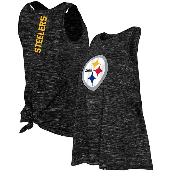 Women's New Era Black Pittsburgh Steelers Plus Size Tank Top 