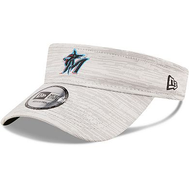 Men's New Era Gray Miami Marlins Distinct Visor