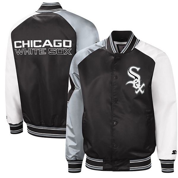 Sideline Pullover Satin Jacket Chicago White Sox
