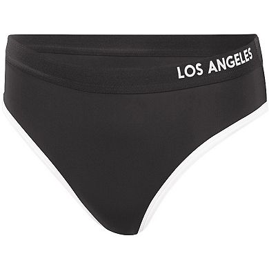 Women's G-III 4Her by Carl Banks Black Los Angeles Dodgers Southpaw Bikini Bottom