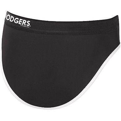 Women's G-III 4Her by Carl Banks Black Los Angeles Dodgers Southpaw Bikini Bottom